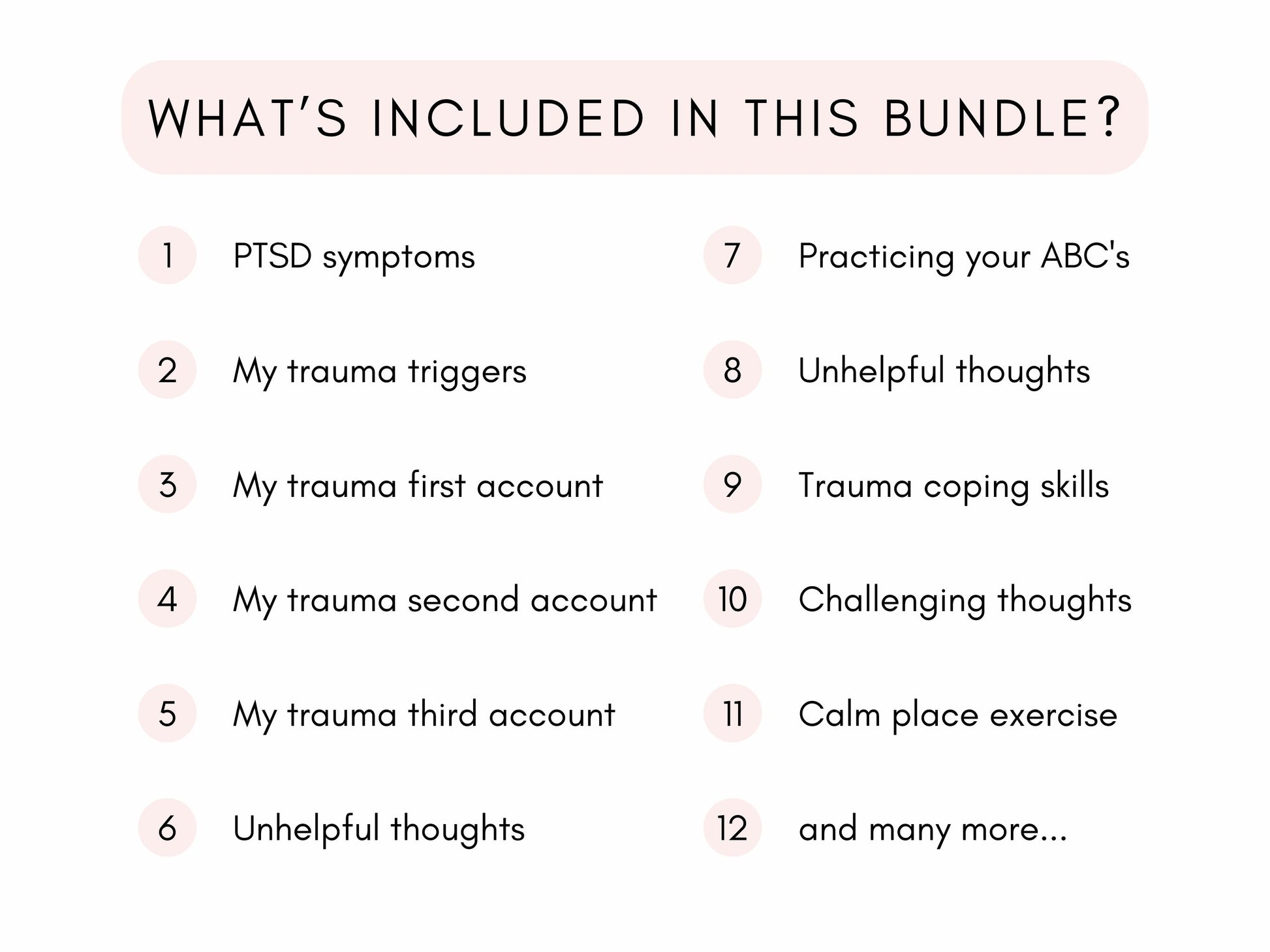 PTSD Worksheets Bundle PDF