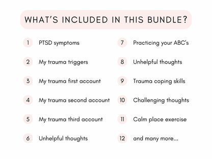 PTSD Worksheets Bundle PDF