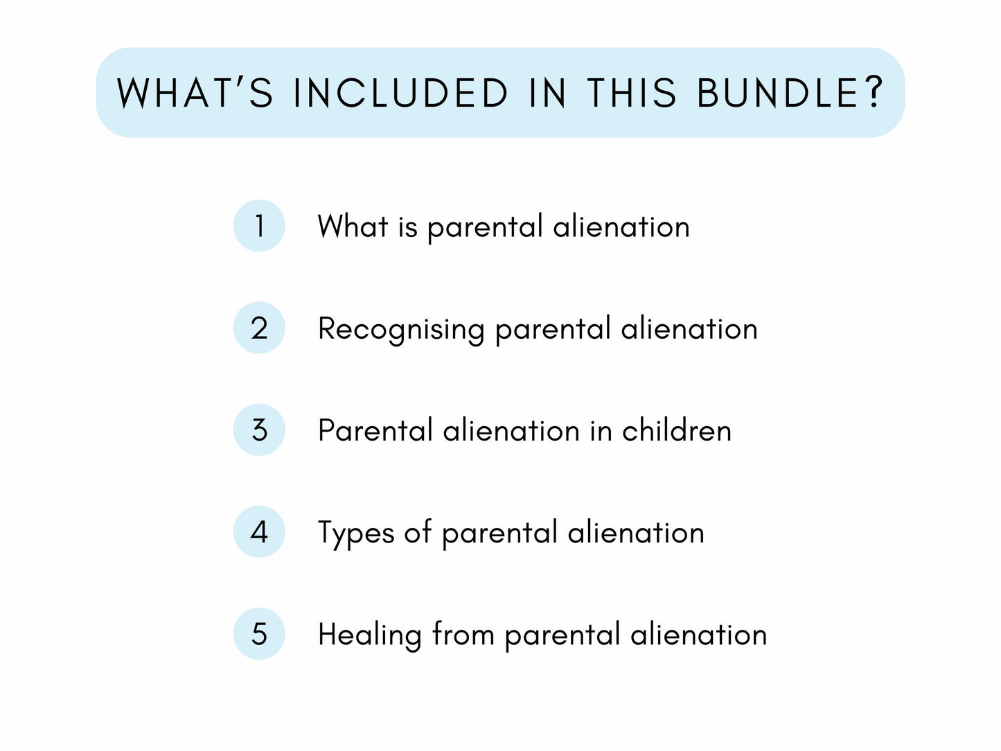 Parental Alienation Therapy Worksheets