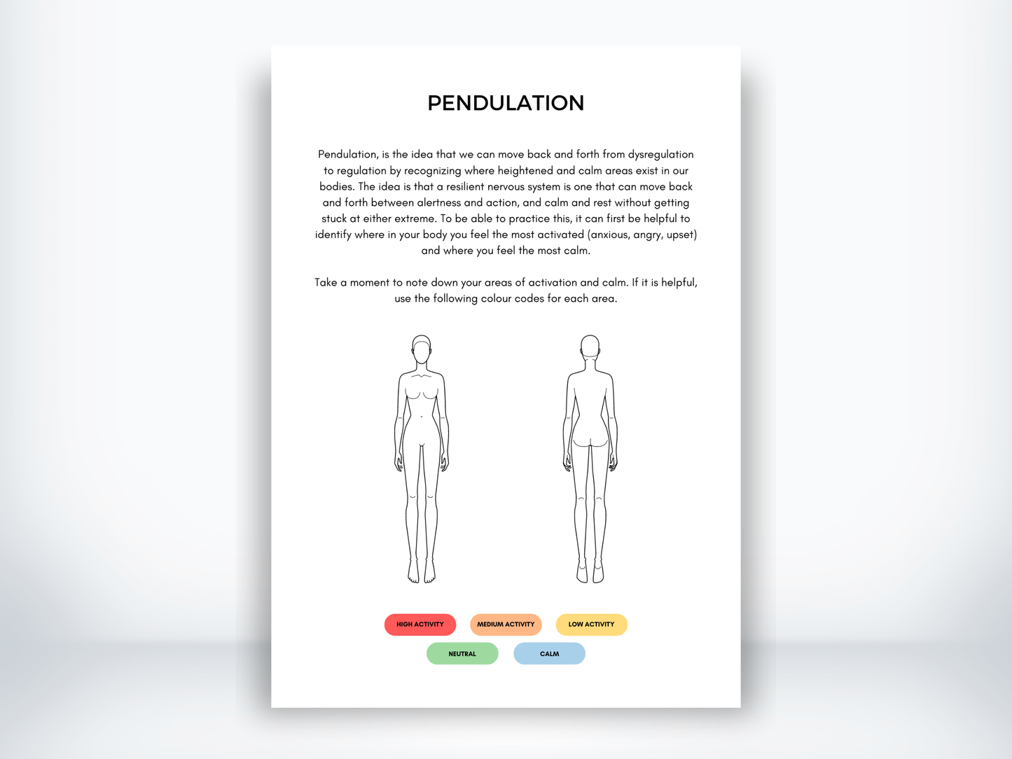 Pendulation Somatic Experiencing PDF
