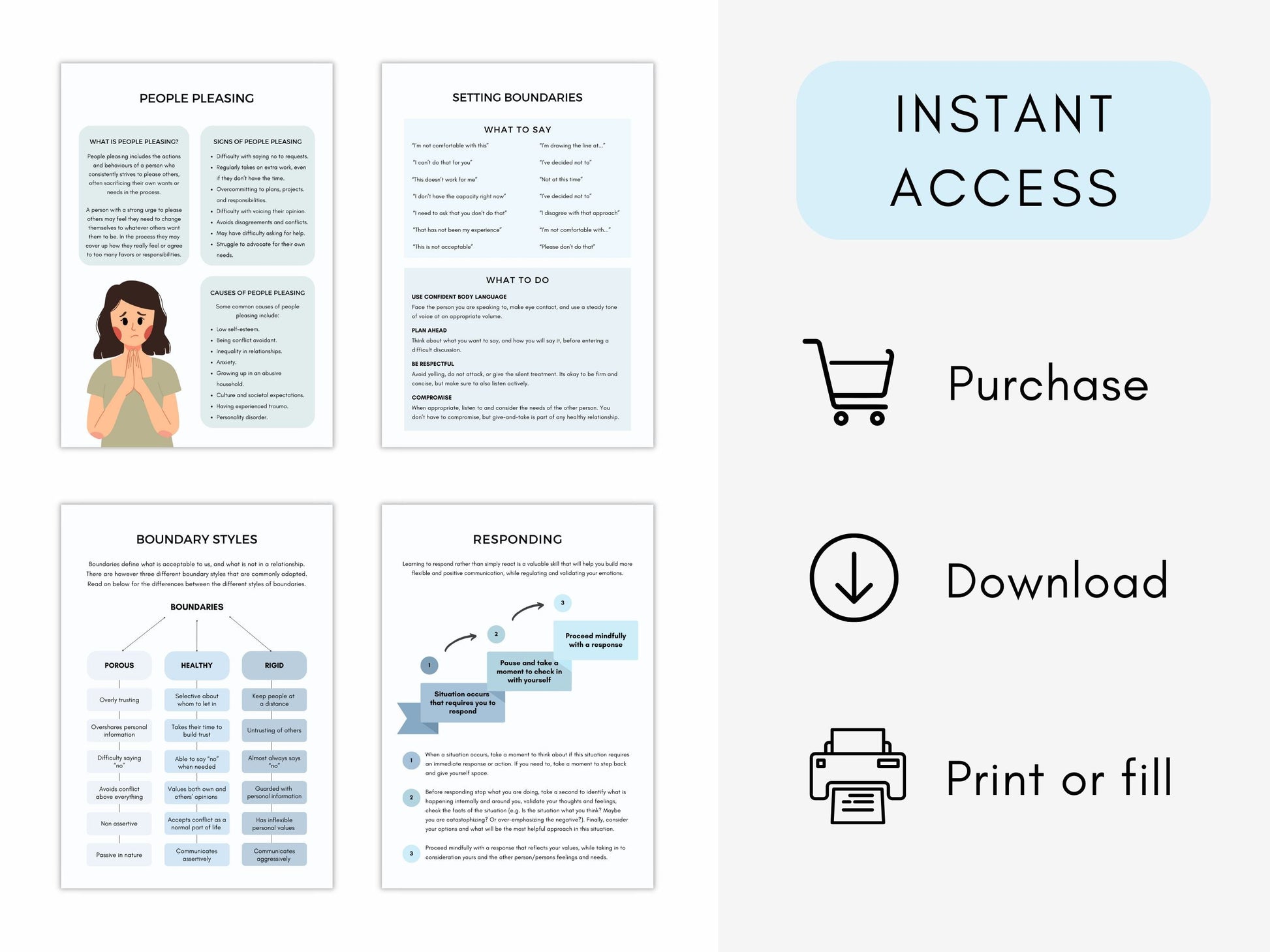 People Pleasing Worksheets PDF