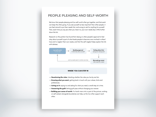 People Pleasing and Self-Worth PDF - My Thriving Mind