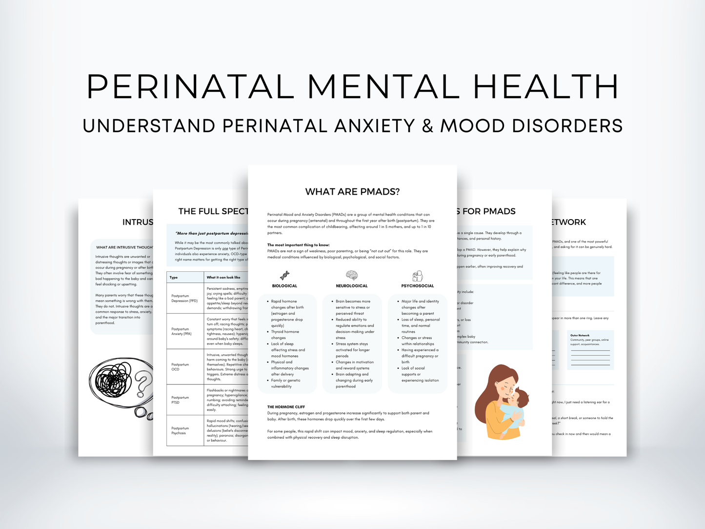 Perinatal Mood & Anxiety Disorders (PMADs) Worksheets