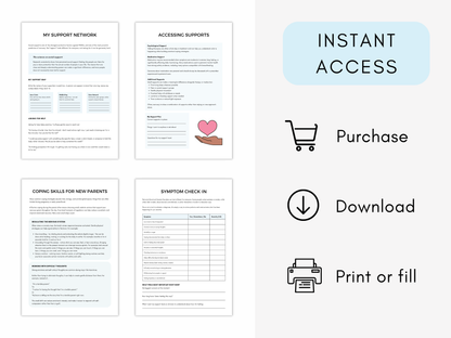 Perinatal Mood & Anxiety Disorders (PMADs) Worksheets