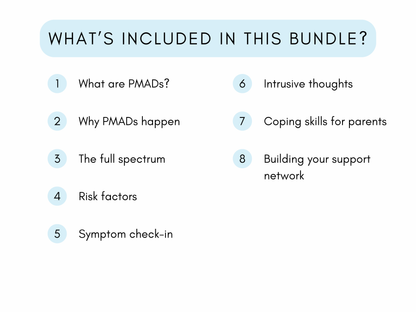 Perinatal Mood & Anxiety Disorders (PMADs) Worksheets