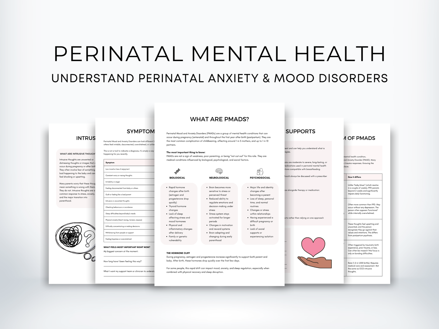 Perinatal Mood & Anxiety Disorders (PMADs) Worksheets