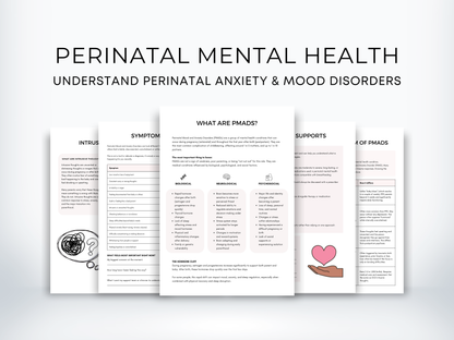 Perinatal Mood & Anxiety Disorders (PMADs) Worksheets