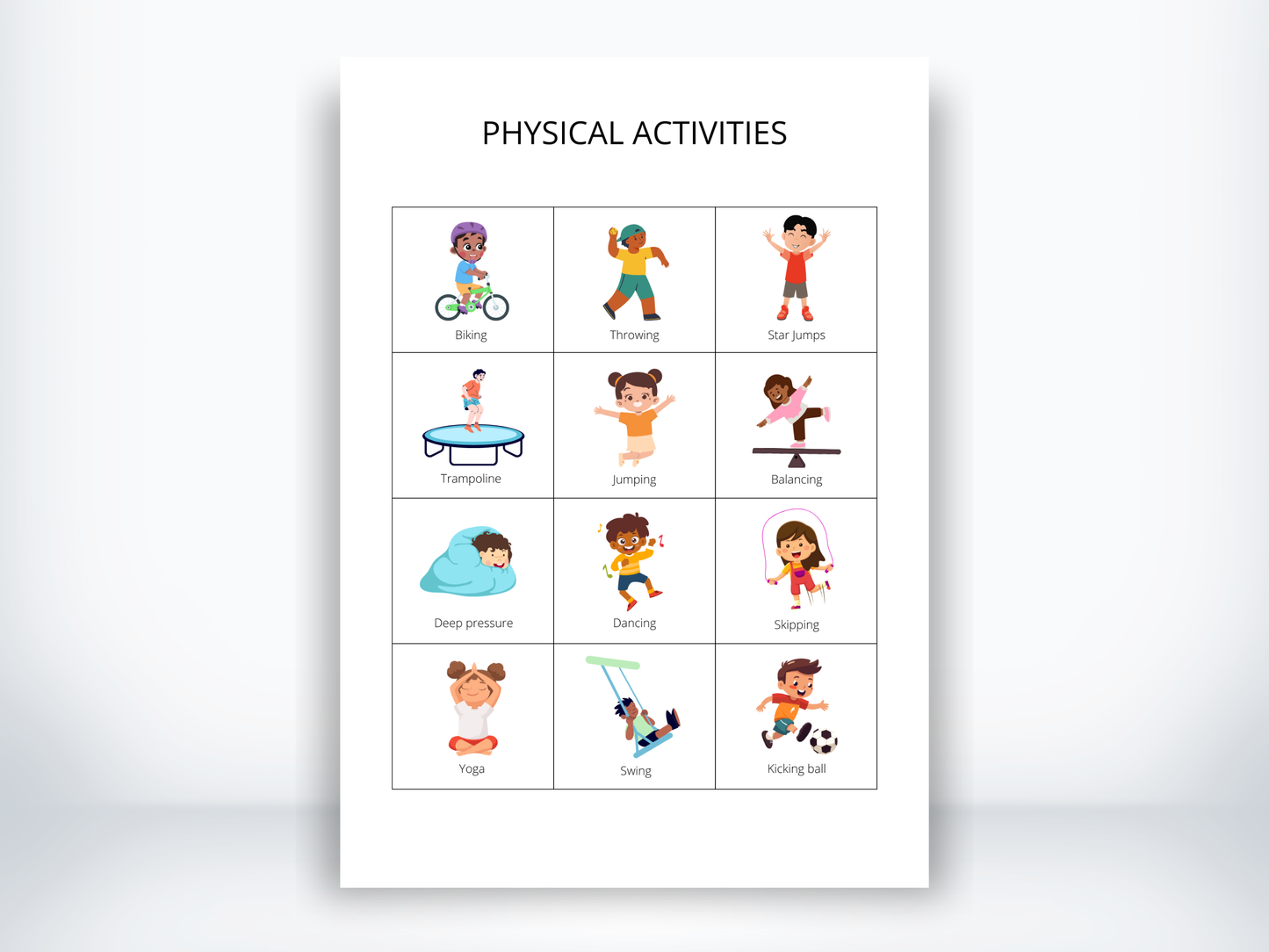 Physical Activity Cards PDF