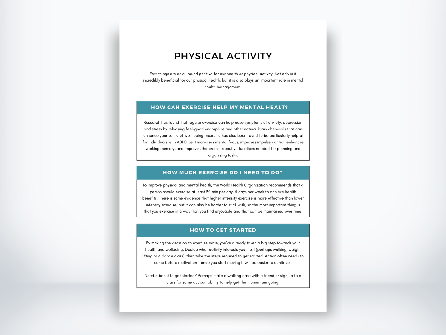 Physical Activity For Mental Health PDF