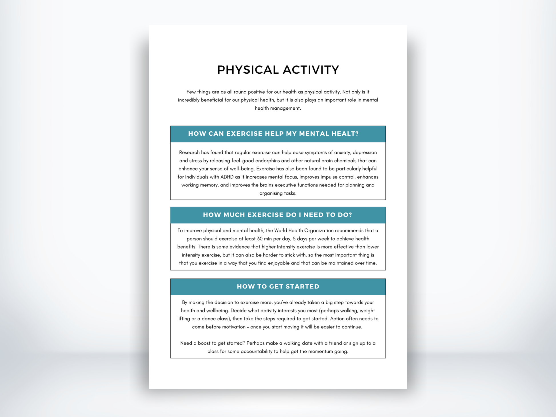 Physical Activity For Mental Health PDF
