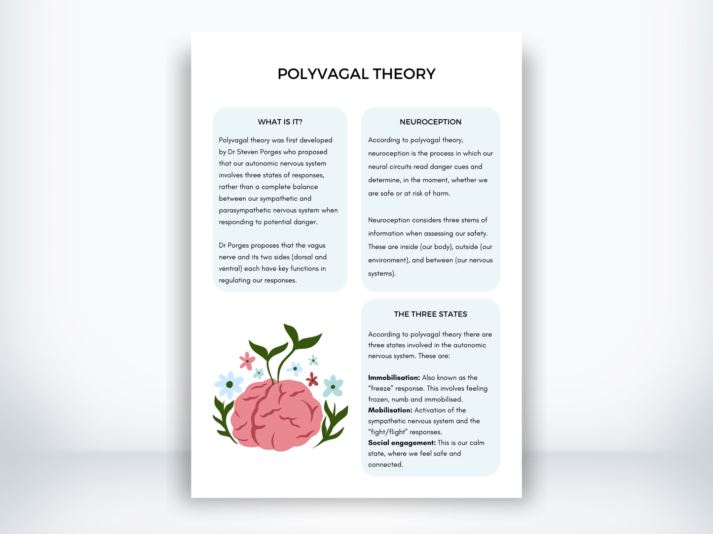 Polyvagal Theory Handout PDF