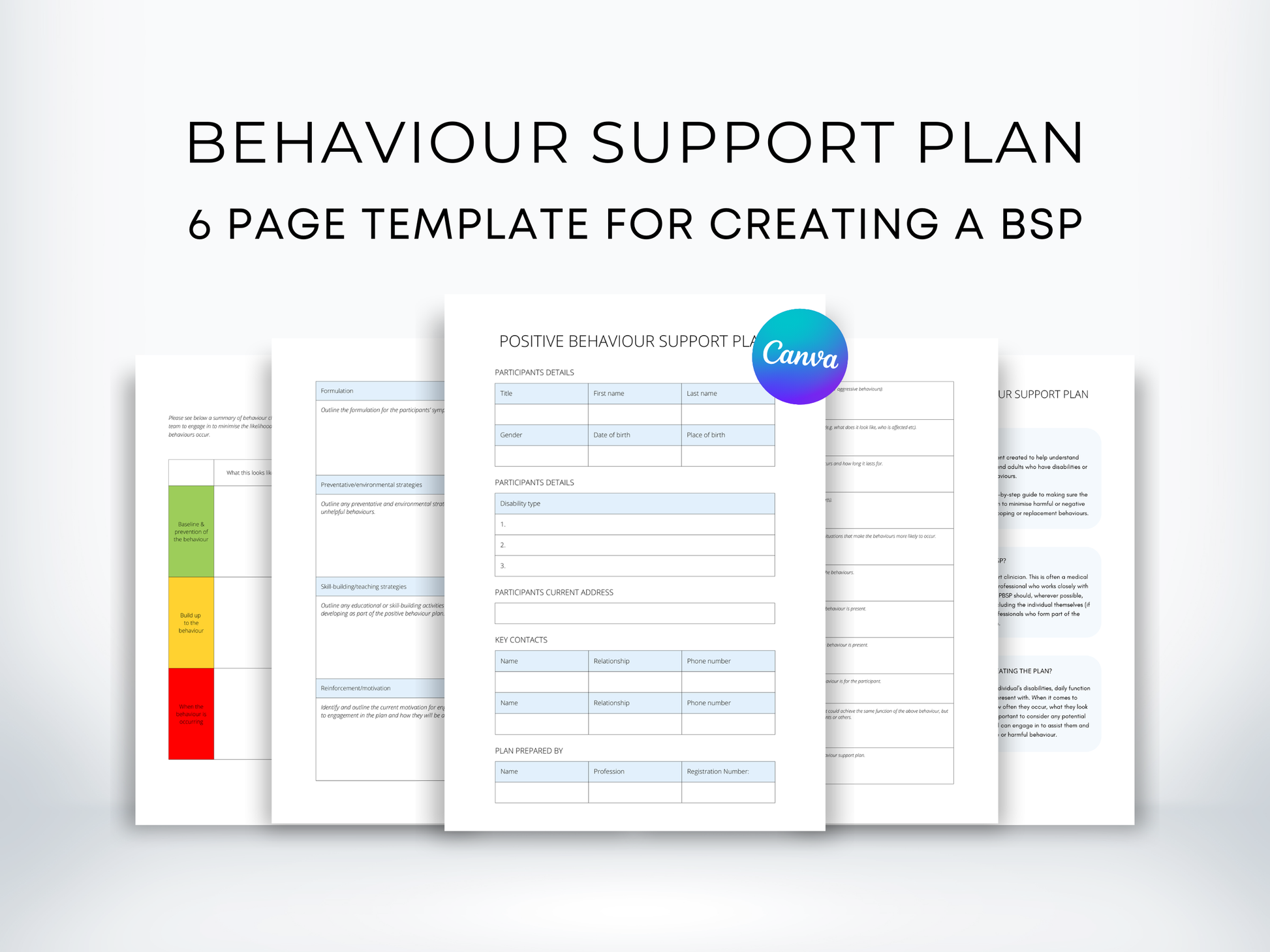 Positive Behaviour Support Plan (PBSP)