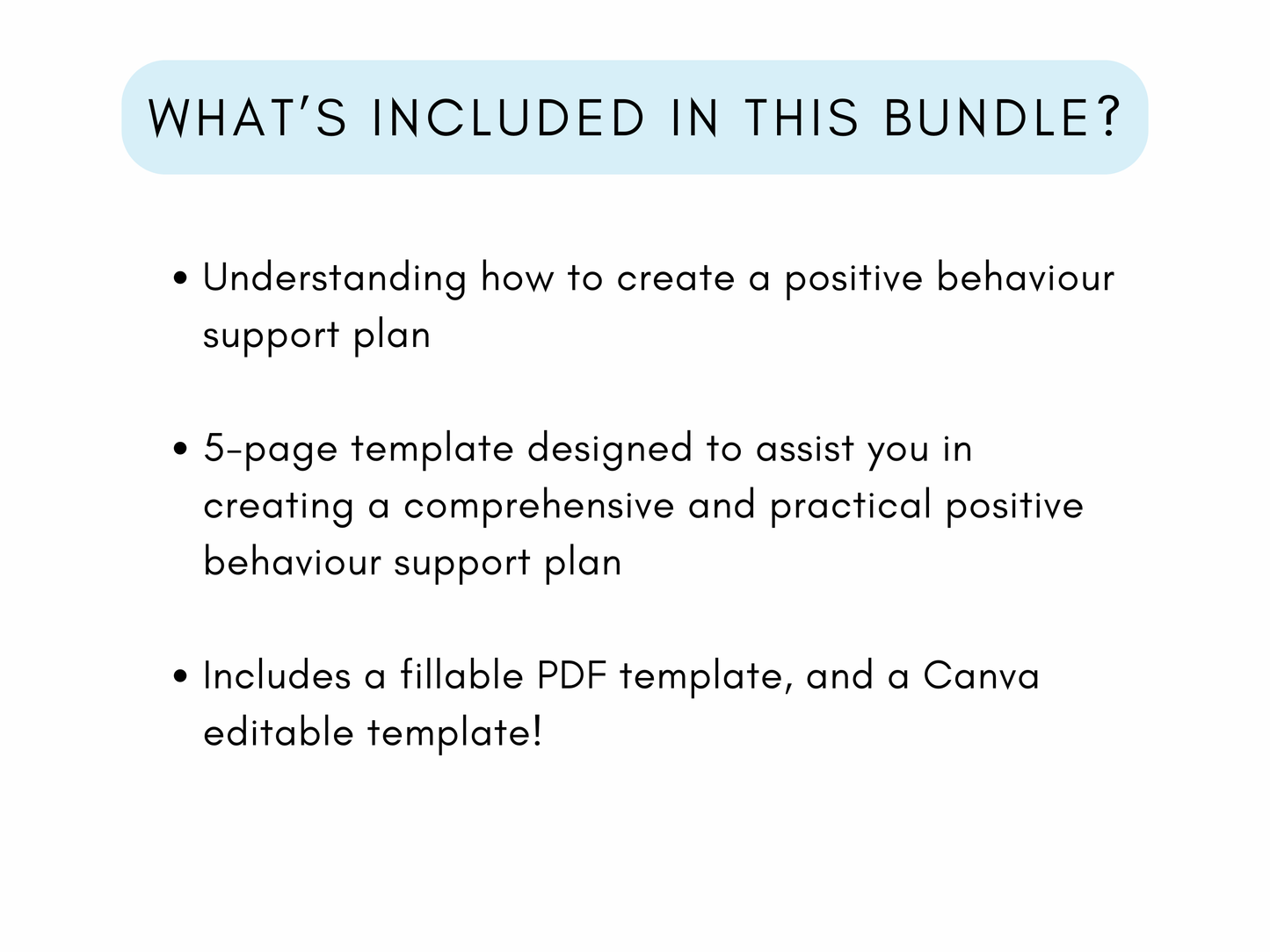Positive Behaviour Support Plan (PBSP)