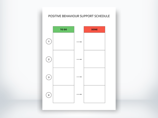 Positive Behaviour Visual Schedule PDF