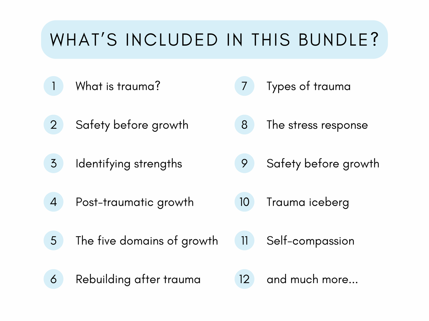 Post-Traumatic Growth Worksheets