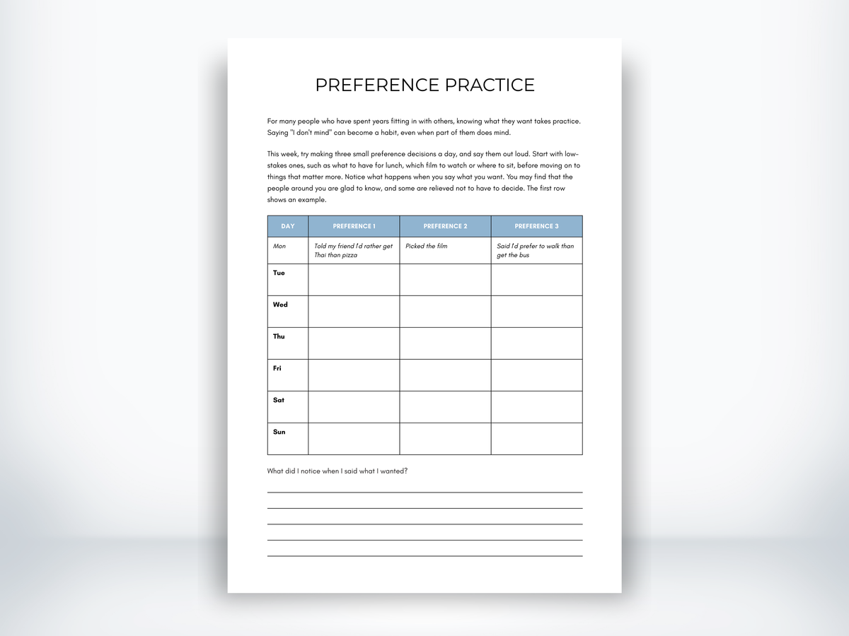 Preference Practice PDF