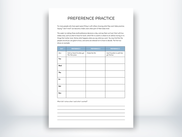 Preference Practice PDF
