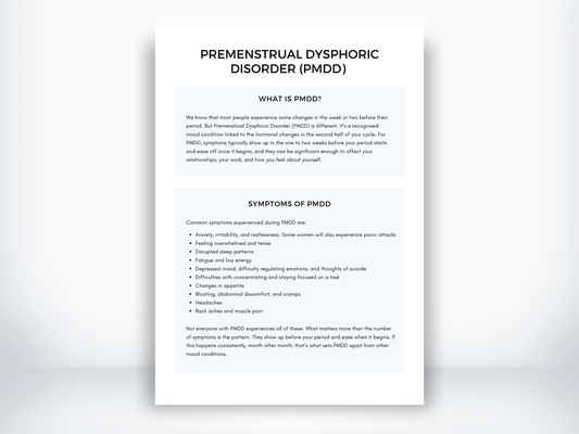 Premenstrual Dysphoric Disorder (PMDD) PDF