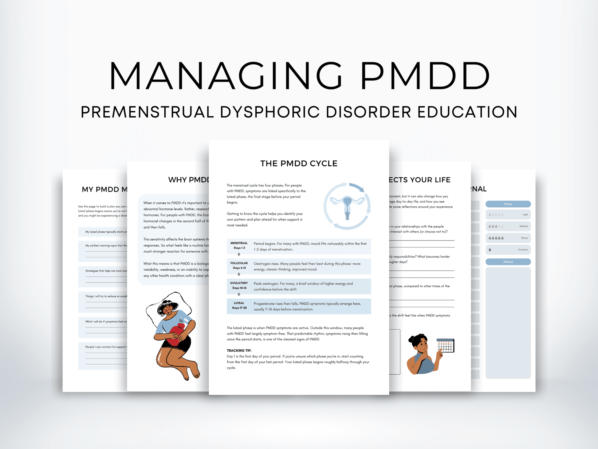 Premenstrual Dysphoric Disorder (PMDD) Worksheets - My Thriving Mind