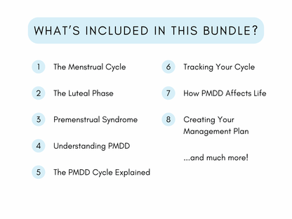 Premenstrual Dysphoric Disorder (PMDD) Worksheets - My Thriving Mind