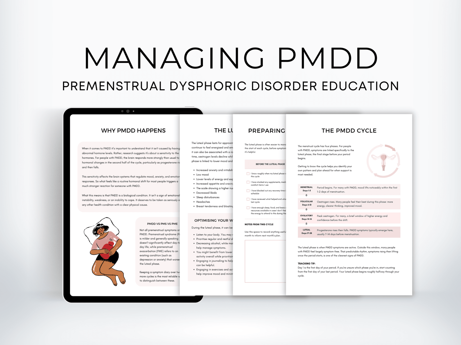 Premenstrual Dysphoric Disorder (PMDD) Worksheets - My Thriving Mind