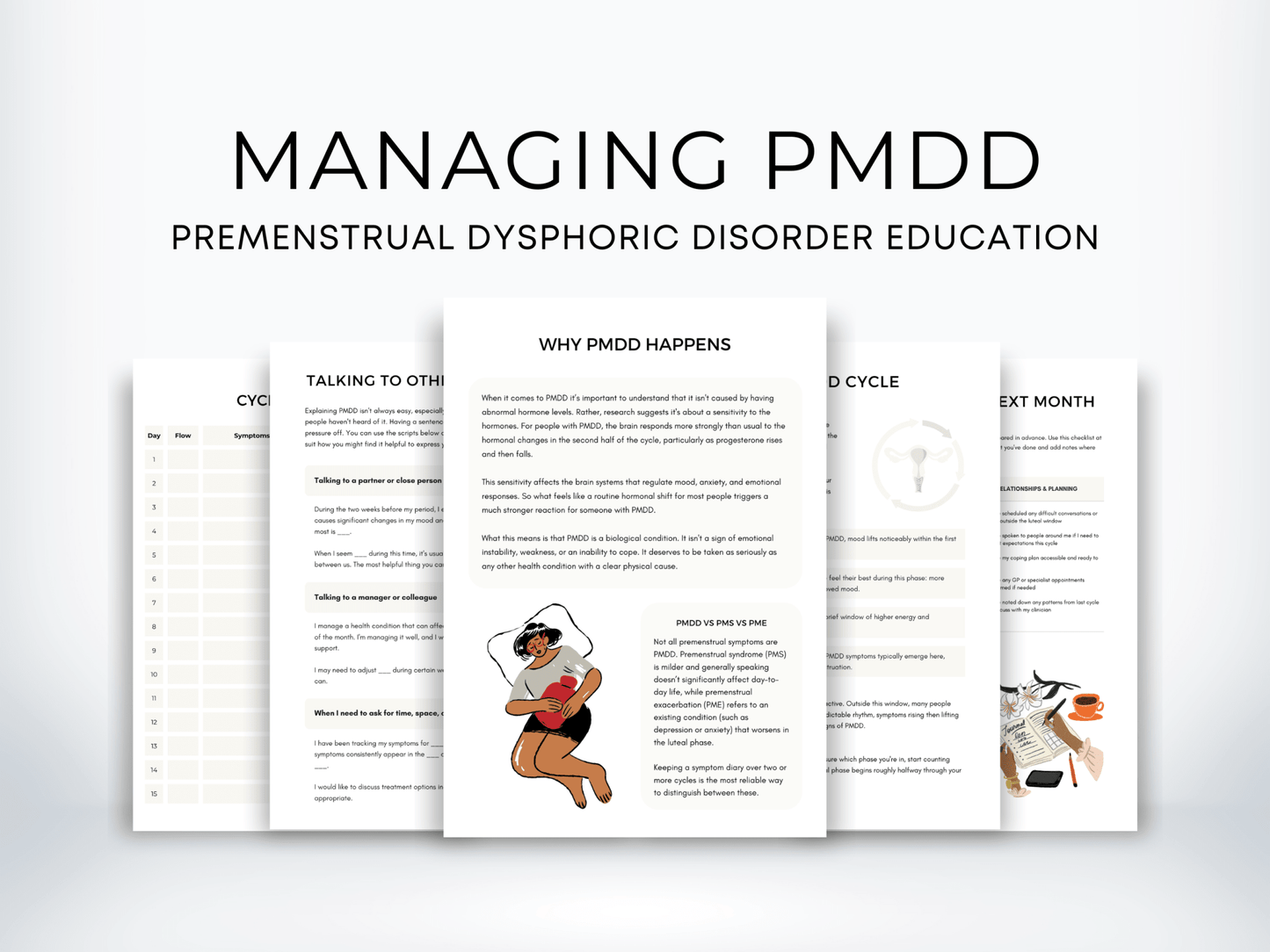 Premenstrual Dysphoric Disorder (PMDD) Worksheets - My Thriving Mind