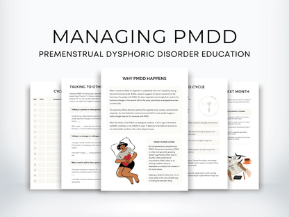 Premenstrual Dysphoric Disorder (PMDD) Worksheets - My Thriving Mind