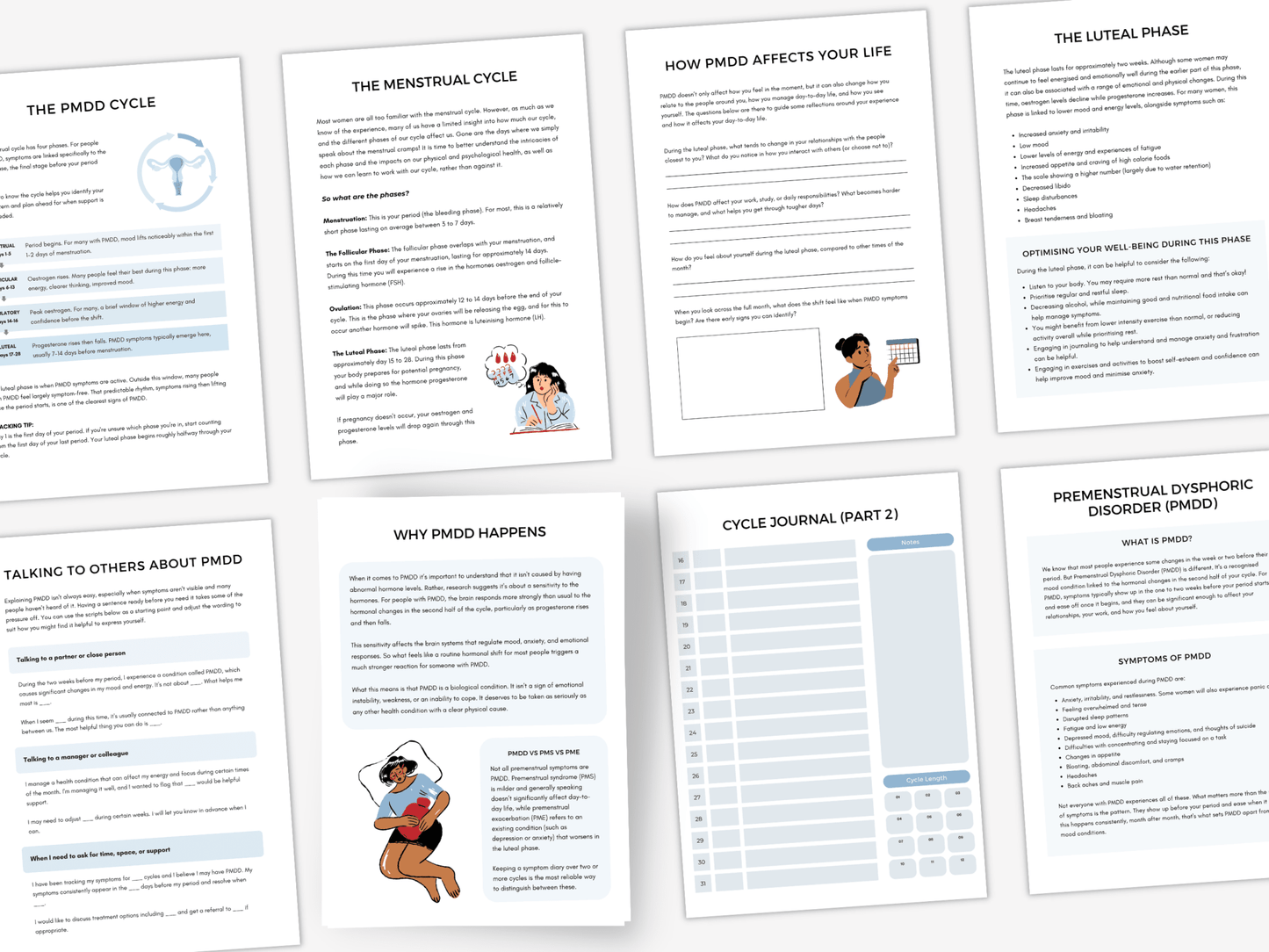 Premenstrual Dysphoric Disorder (PMDD) Worksheets - My Thriving Mind