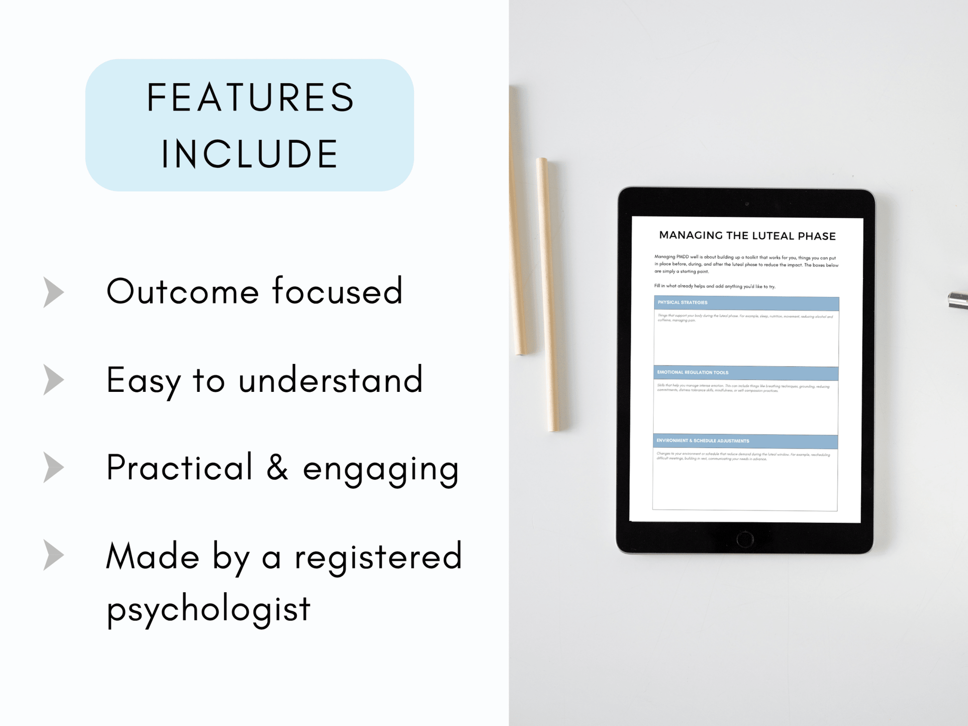 Premenstrual Dysphoric Disorder (PMDD) Worksheets - My Thriving Mind