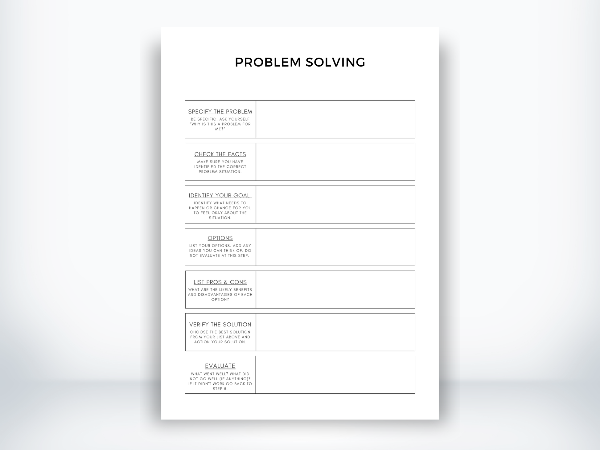 Problem Solving DBT Skills PDF