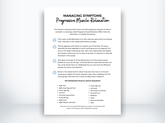 Progressive Muscle Relaxation Script PDF