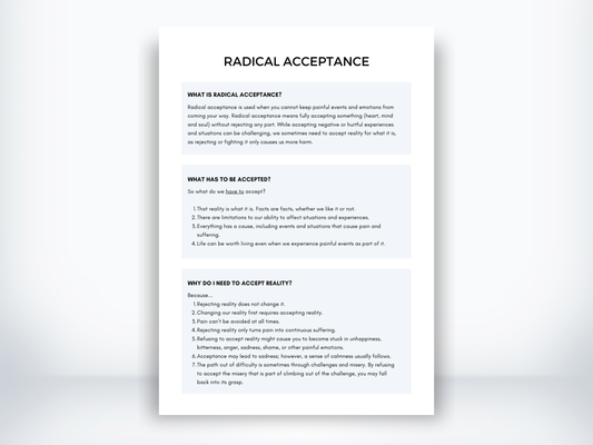 Radical Acceptance DBT Skills PDF