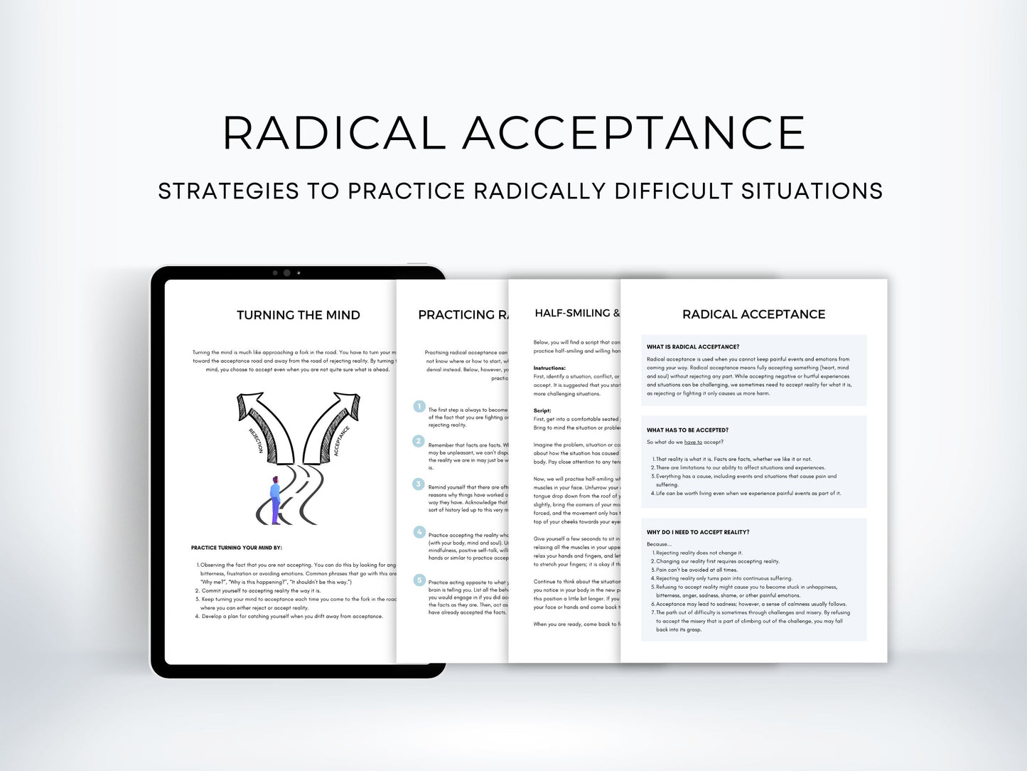 Radical Acceptance Therapy Worksheets