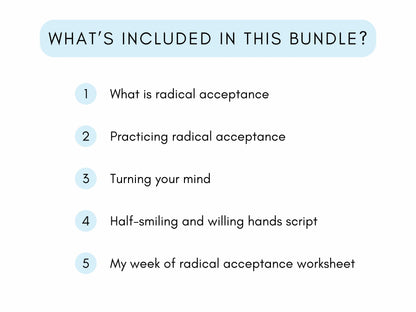 Radical Acceptance Therapy Worksheets