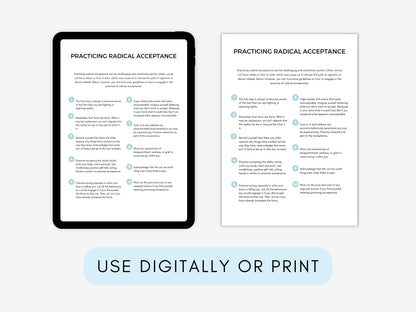 Radical Acceptance Therapy Worksheets