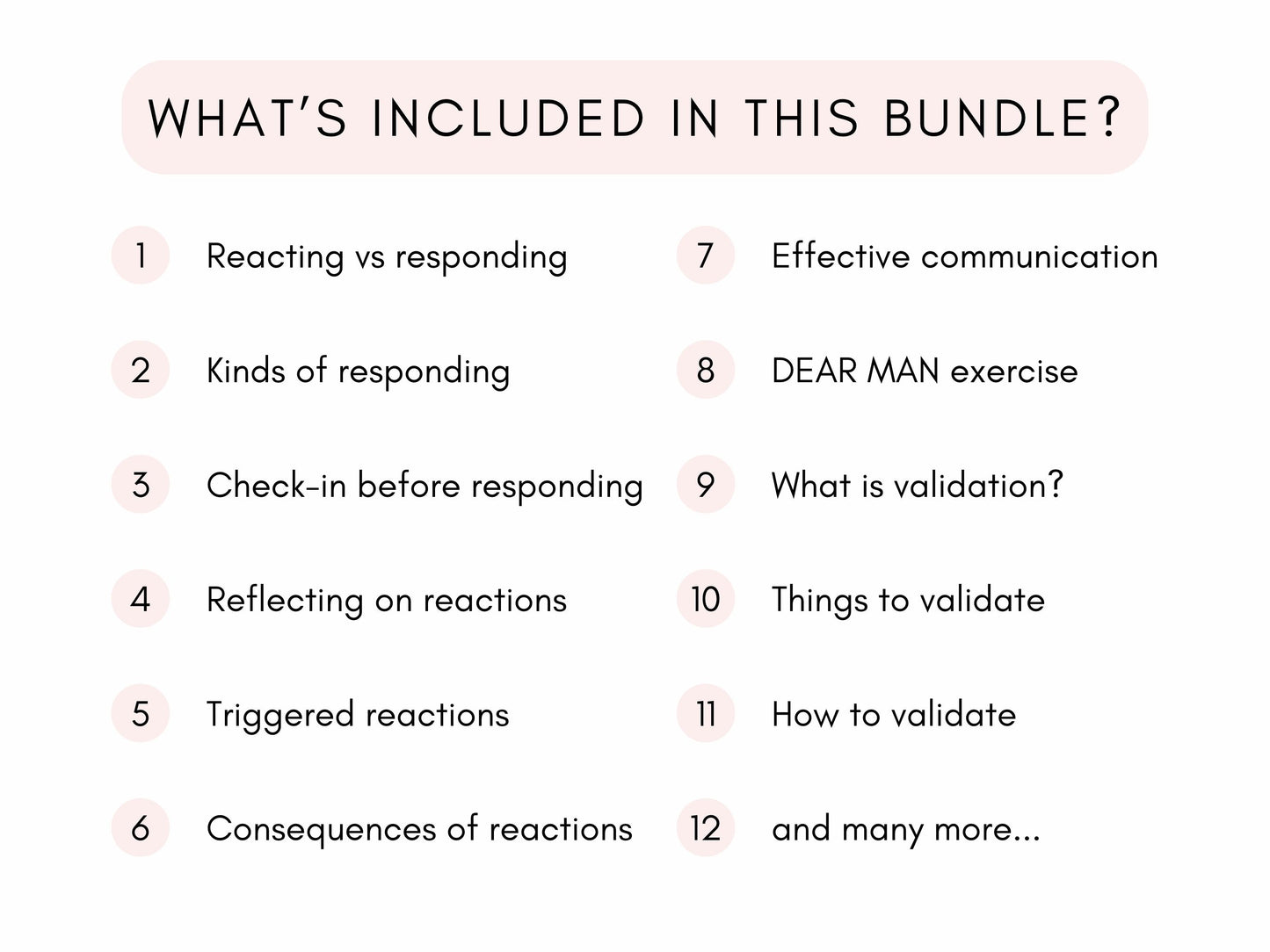 Reacting vs Responding Worksheets PDF