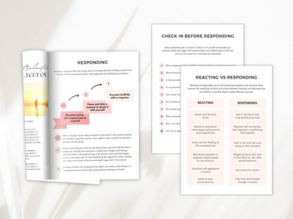 Reacting vs Responding Worksheets PDF