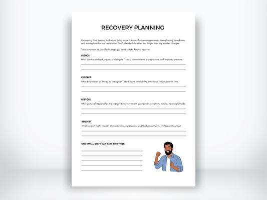 Recovery Planning Worksheet PDF
