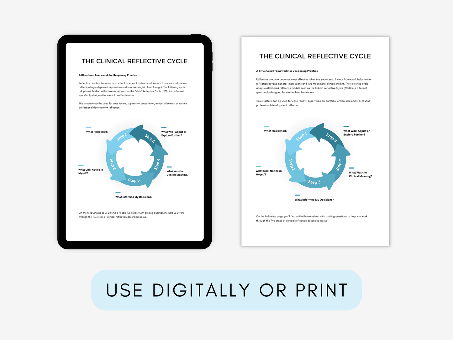 Reflective Practice Worksheets