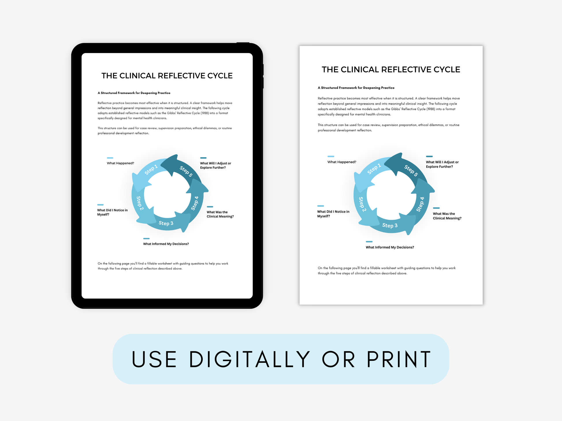 Reflective Practice Worksheets