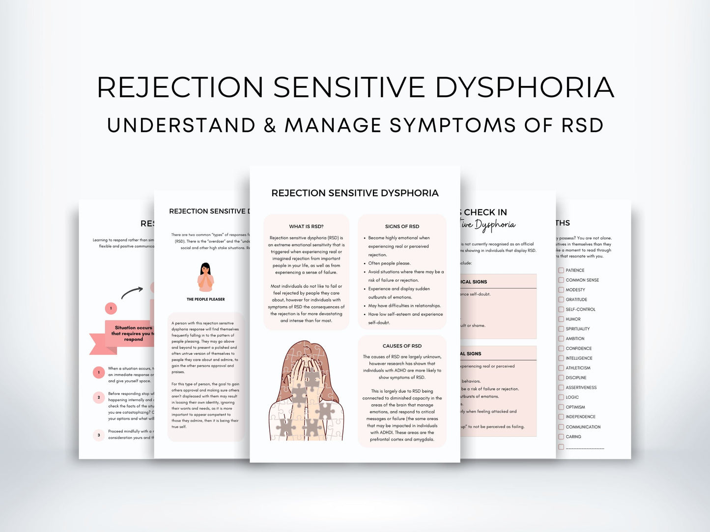 Rejection Sensitive Dysphoria Worksheets PDF