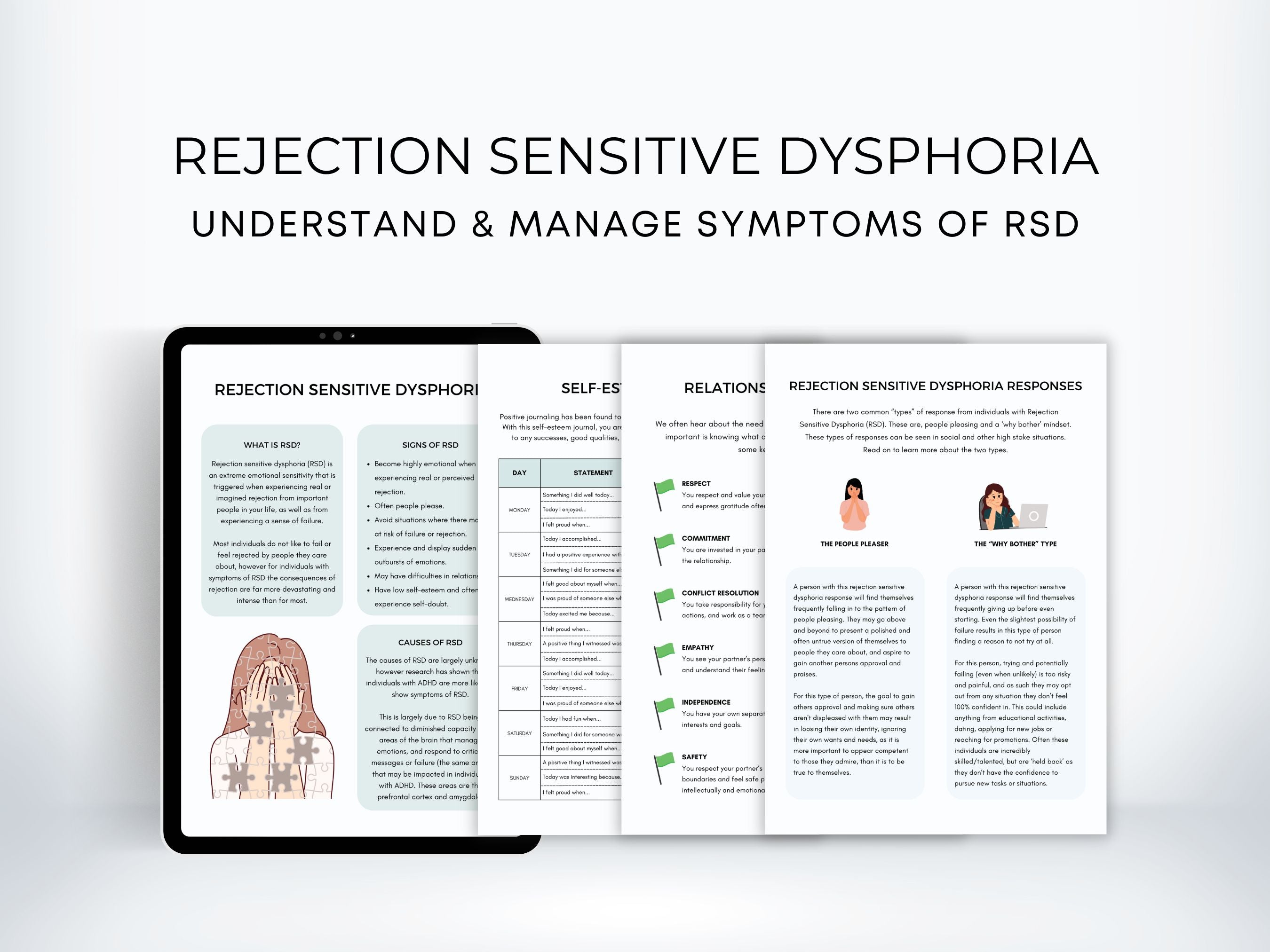 Rejection Separation Worksheet.pdf Rejection Sensitive Dysphoria Worksheets | My Thriving Mind