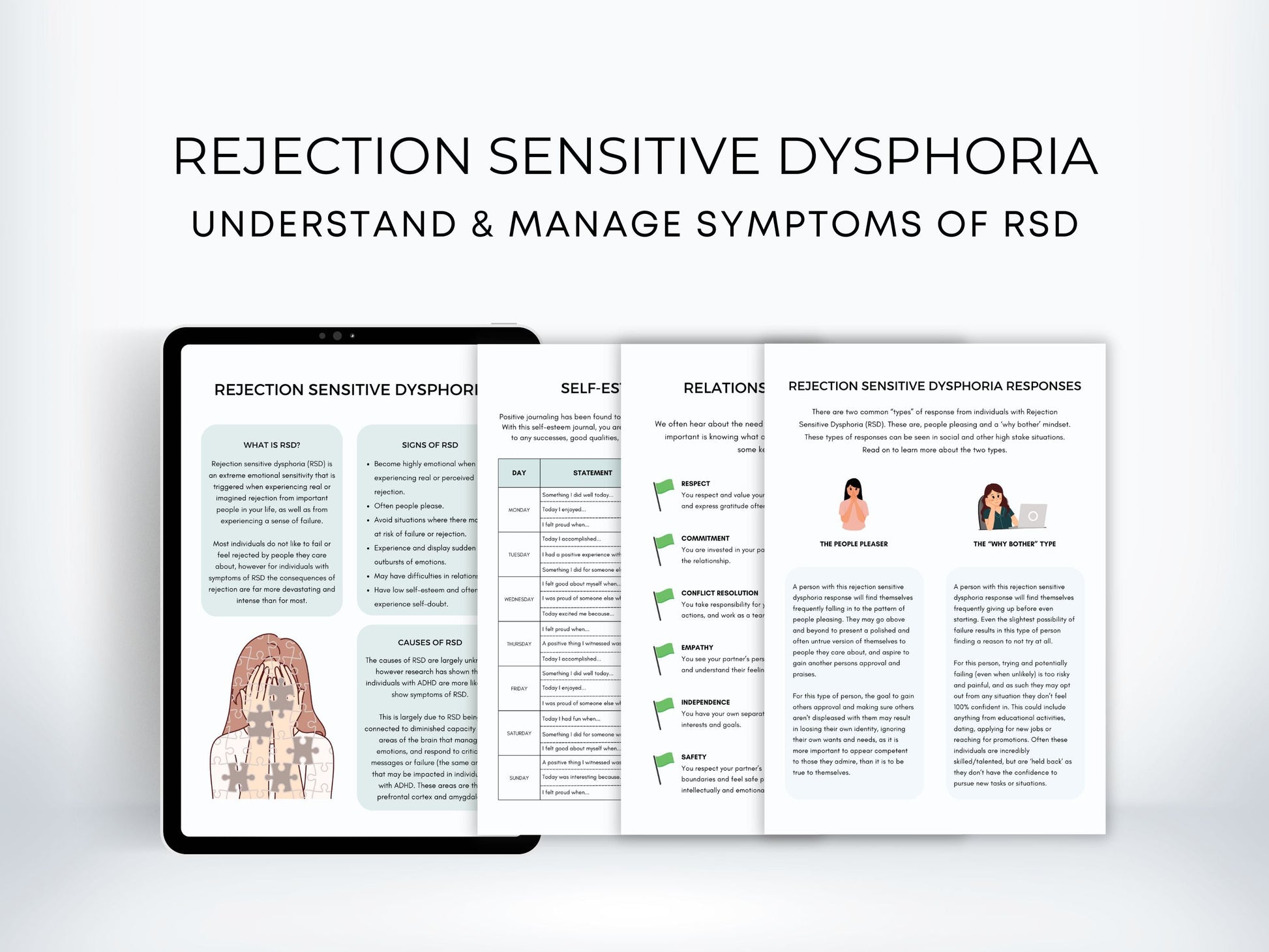 Rejection Sensitive Dysphoria Worksheets PDF