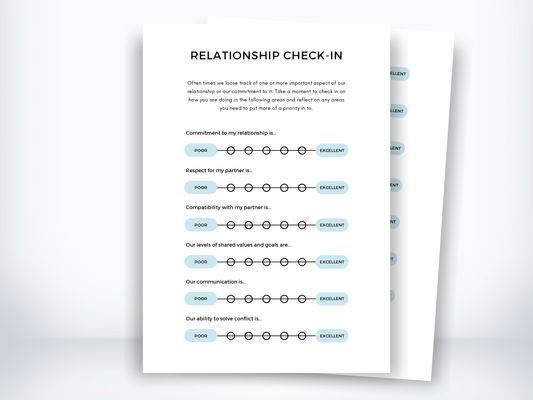 Relationship Check In Worksheet PDF