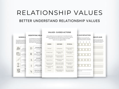 Relationship Values Worksheets PDF