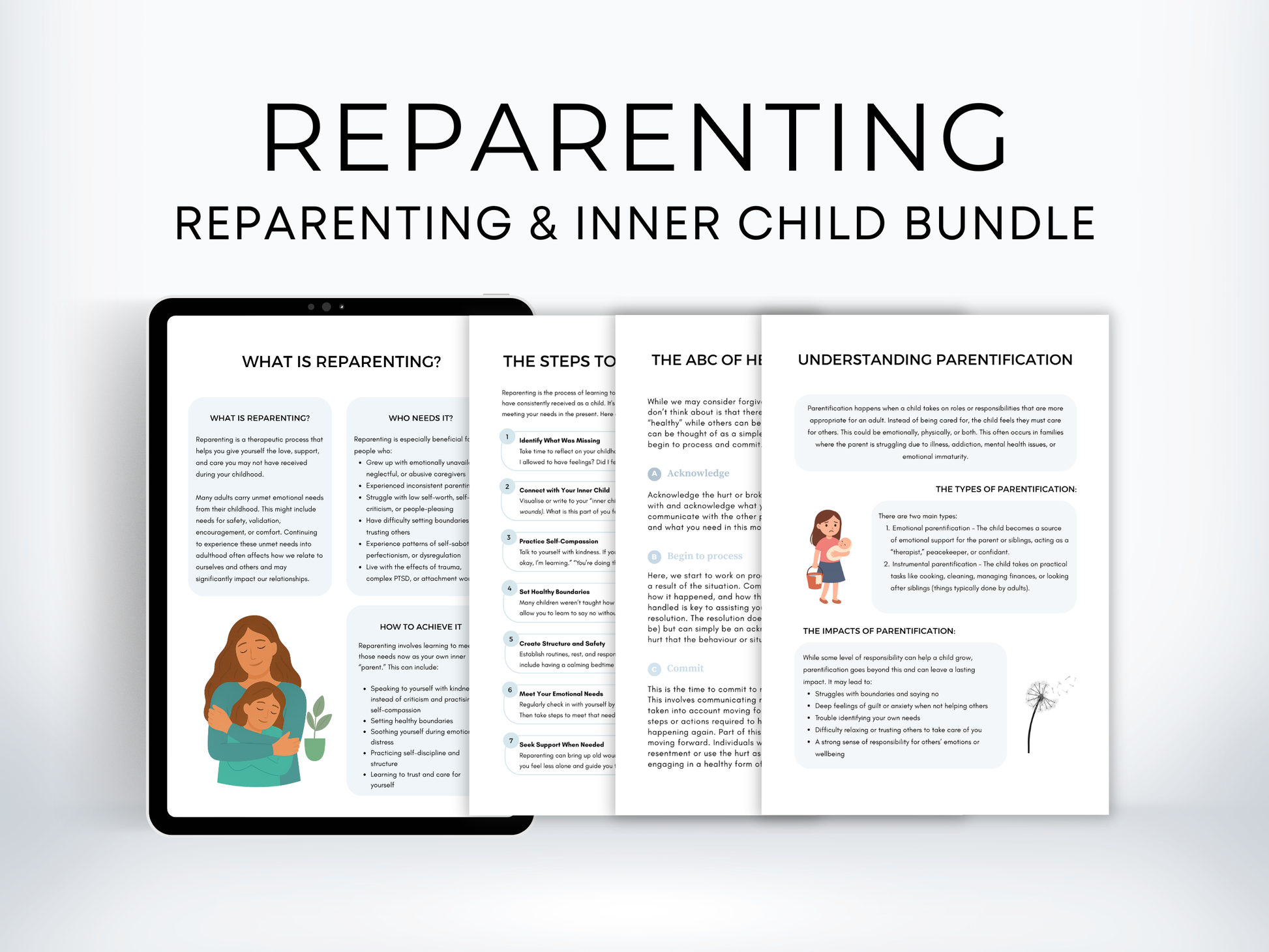 Reparenting and Inner Child Worksheets