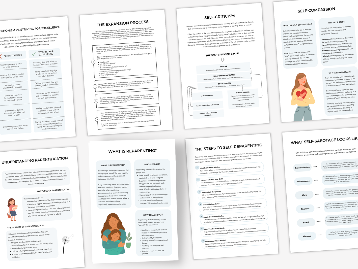 Reparenting and Inner Child Worksheets