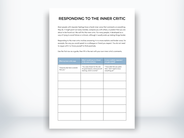 Responding to the Inner Critic PDF