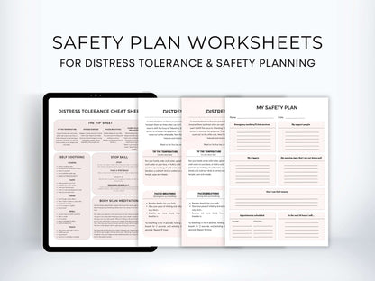 Safety Plan Worksheets Bundle PDF