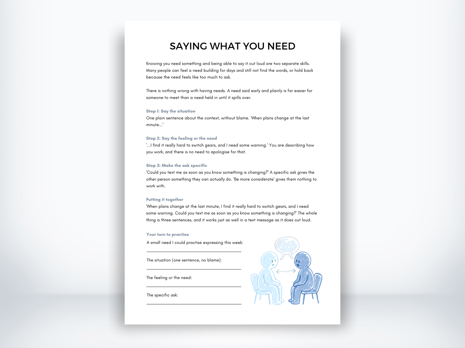 Saying What You Need PDF